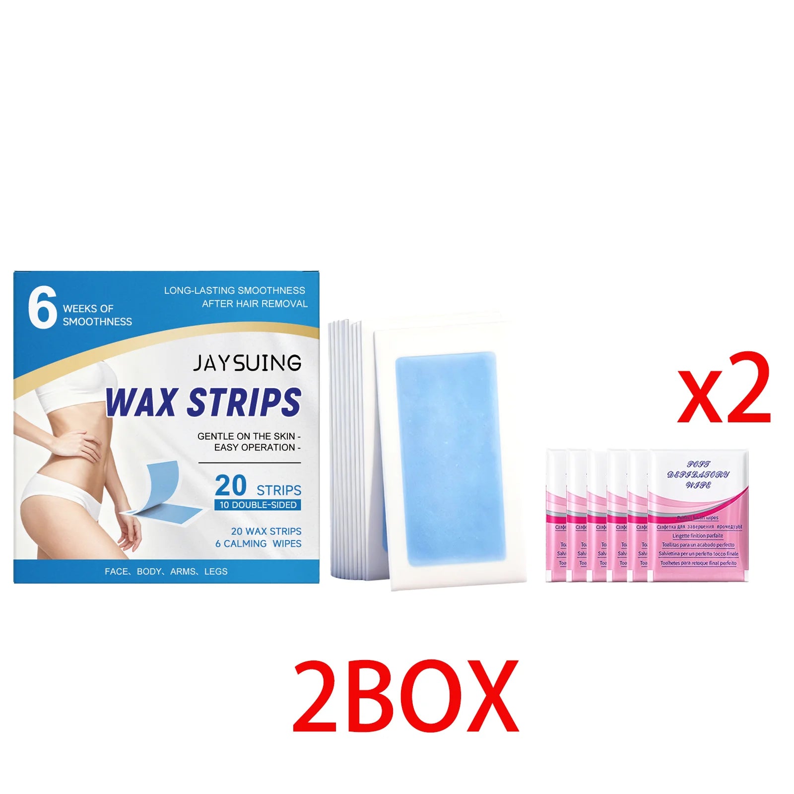 Hair Removal Wax Strips Professional Mild Nonwoven Body Depilation For Face Legs Bikini Underarm Arm Summer Epil Body Wax Strips