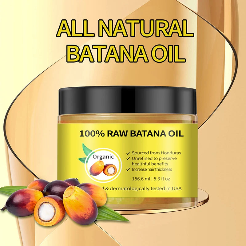Batana Oil For Scalp And Hair Care, Palm Oil Enriched, Plant Extracts, Scalp And Hair Care Product