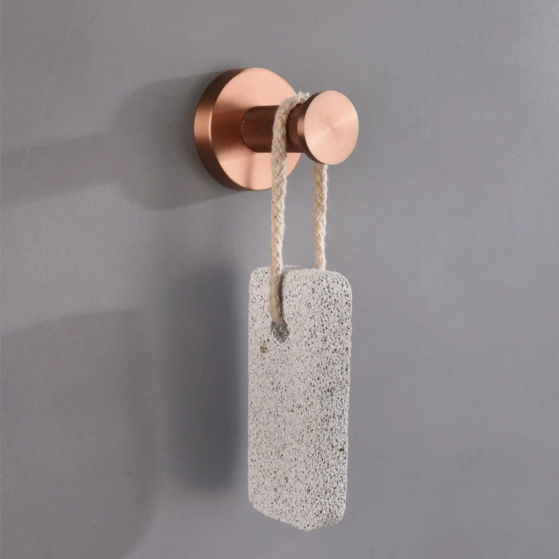 Brushed Rose Gold Accessories Set Toilet Brush Holder Toilet Paper Holder Towel Bar Rail Rack Hanger Hook Soap Dish Hardware