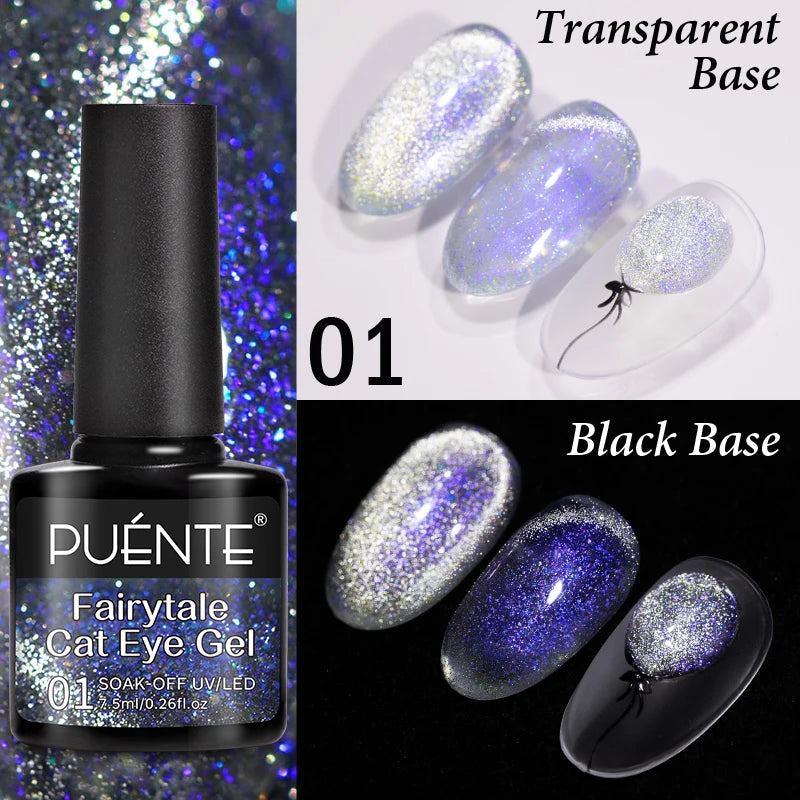 PUENTE 5ml Flower Fairy Gel Nail Polish Pink Blue Purple Natural Dried Flowers Gel For Nail Art Soak Off UV Varnish For Manicure