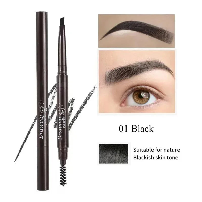 Double-headed Eyebrow Pencil Extremely Fine Waterproof Eyebrow Enhancers Long Lasting Brow Cosmetics Professional Brow Makeup