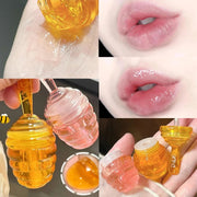 Small Honeypot Lip Oil Long Lasting Moisturizing and Fading Lip Pattern Water Lip Balm Liquid Lipstick Lipgloss Makeup Cosmetics