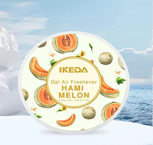 Car air freshener: Peach scented round gel air freshener | deodorizes odors | car fragrance | Long-lasting fragrance | for cars