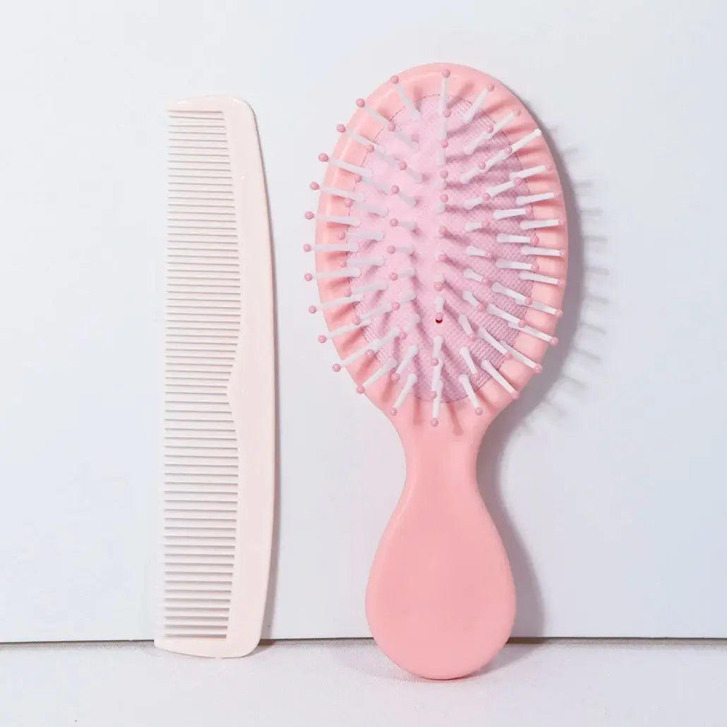 2pcs Mini Hair Brush, Cute Air Cushion Comb Massage Comb, Scalp Massage Brush, Travel Size, Special for Real Hair Wigs