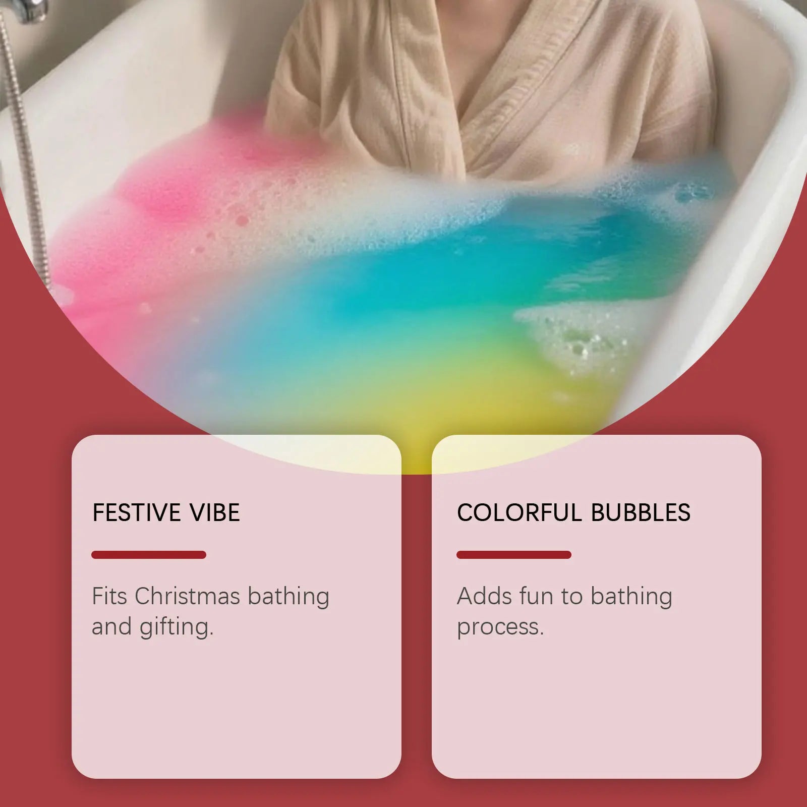 Soothing Body Christmas Bath Bomb Set Stress Relief Relaxation Exfoliation Moisturizing Aromatherapy Body Care Bath Bomb