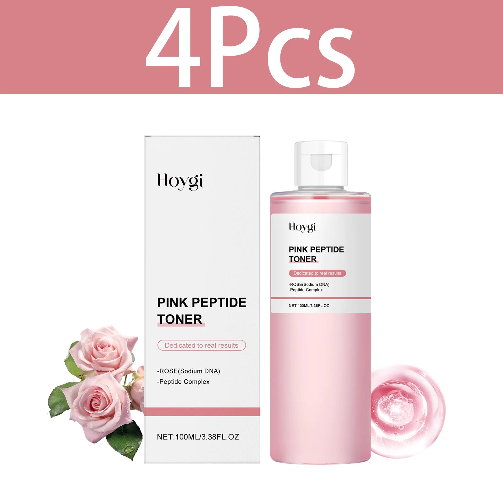HOYGI Rose Moisturizing Toner Firming Hydrating Elasticity Fade Fine Lines Moisturize Skin Rejuvenating Lotion Brightening Skin