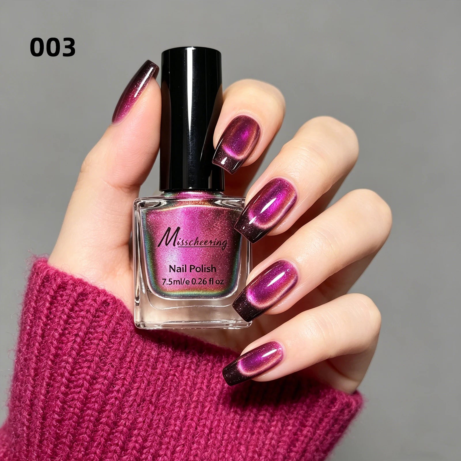 7.5ml Rainbow Magnetic Nail Polish Dopamine Quickly Dry Cat Eye Nail Polish No Curing Lamp Required DlY Nail Art Varnish