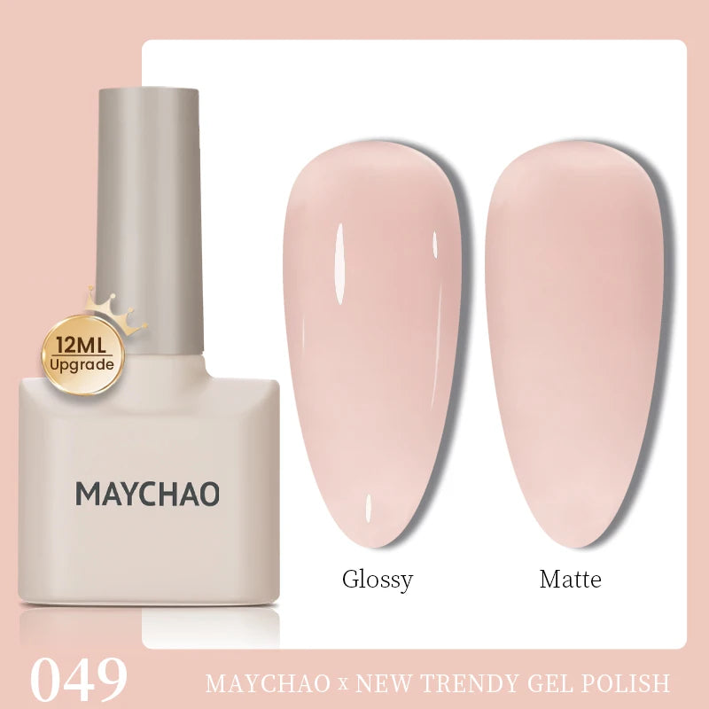 MAYCHAO 12ml Gel Nail Polish Set Professional Salon Nail Art Gels Varnish UV LED Semi Permanent Nail Lacquer Nail Supplies