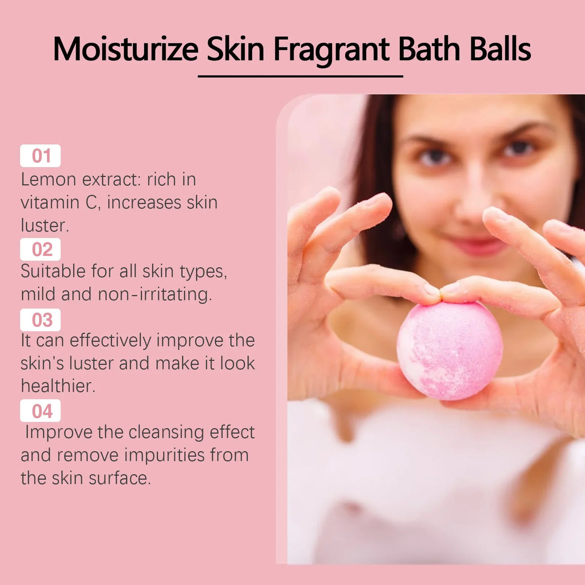 OceAura Bubble Bath Ball Moisturizing Nourishing Plant Floral Fragrance Lasting Fragrance Deep Cleansing Skin Bath Ball