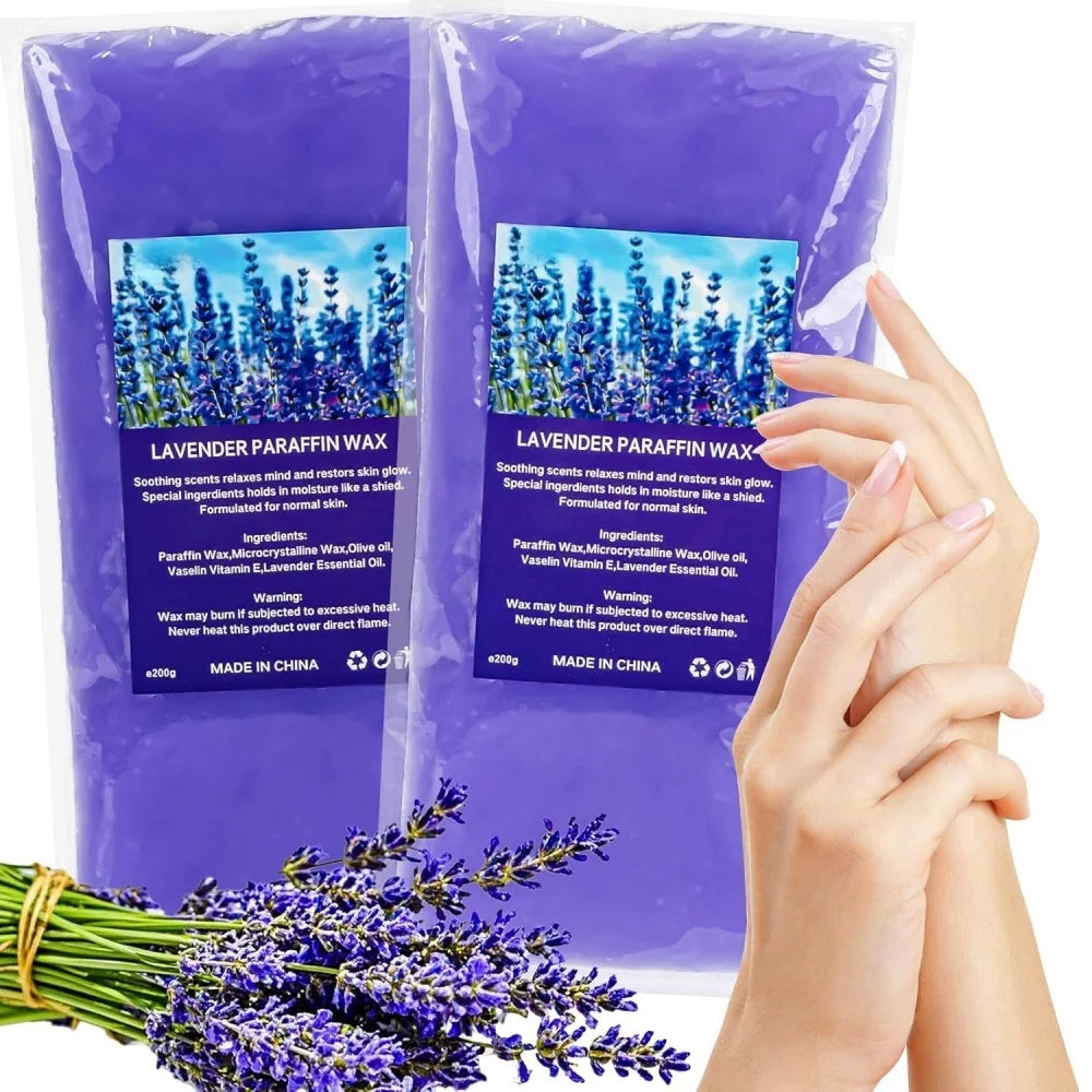 1pcs/2pcs Lavender Scented & Unscent Paraffin Wax Blocks for Hand and Feet Care Bath Dry Skin Moisturizing Nourish Whitening
