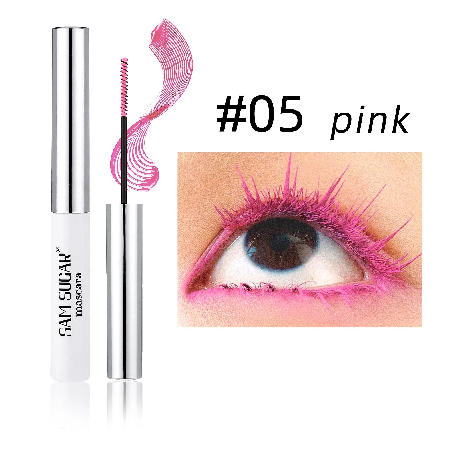 Colorful Curling Mascara Fine Brush Lengthens Eyelashes Thick Waterproof Blue Mascara Natural Eyelash Green Halloween Eye Makeup