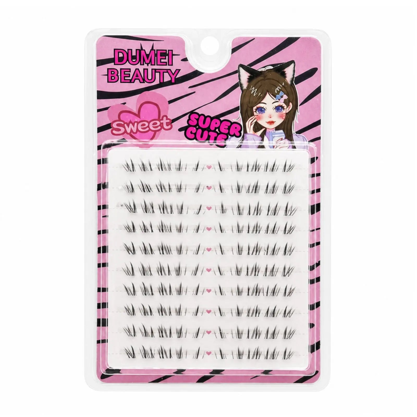 Natural Soft Lower False Eyelashes Transparent Band Cat Style Under Lashes Extensions for Wedding Party Work Cosplay Makeup