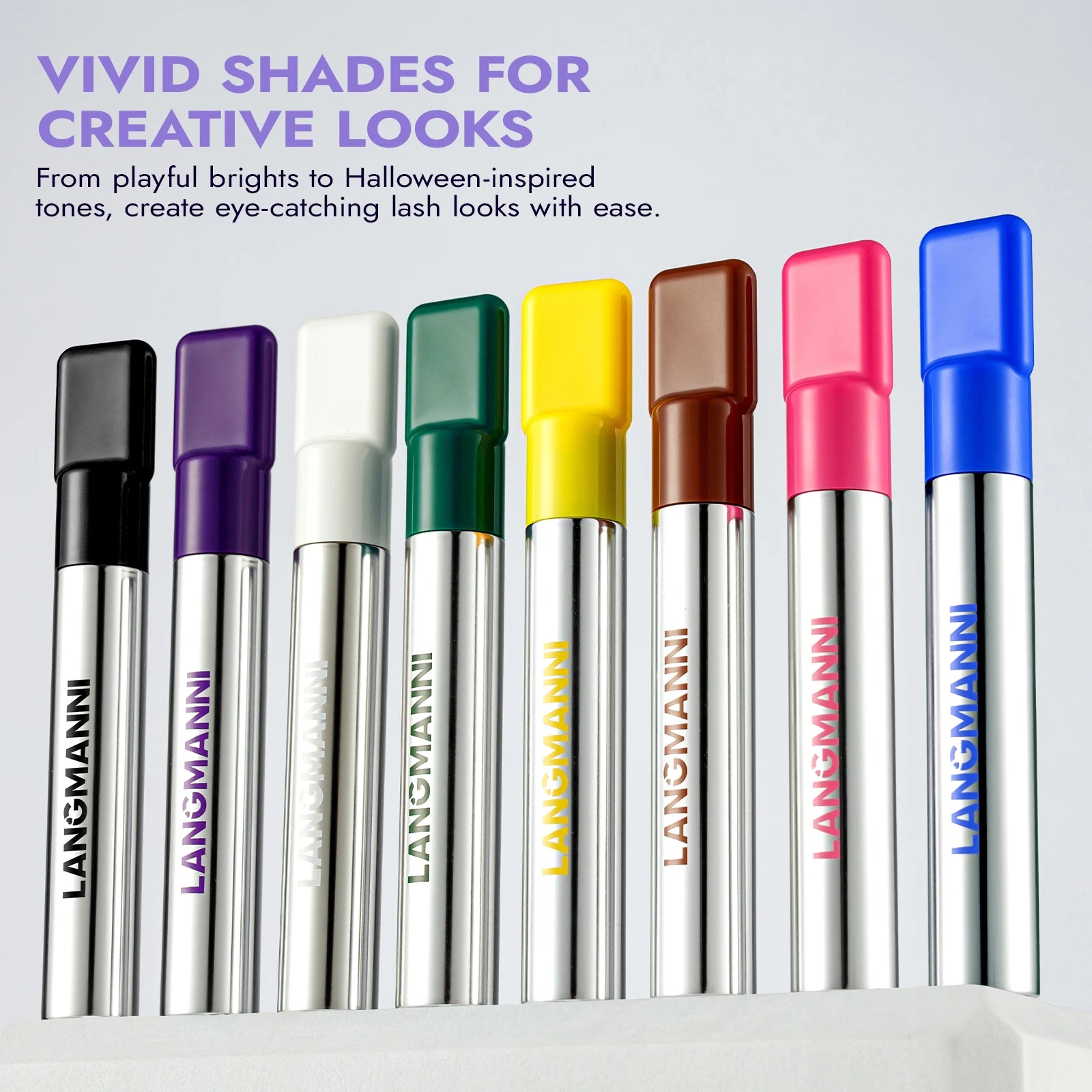 8 Colors Green Mascara Thick Curling Waterproof Natural Eyelashes Long Lasting Blue White Pink Black Eye Makeup Korean Cosmetics