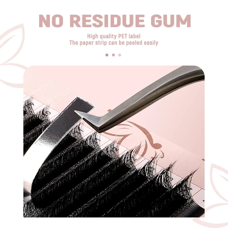 Sakurahana Spike 3D W Shape Premade Volume Fans Eyelash Clover Bloom Natural Soft False Lashes Fluffy Volume Fans Supplies