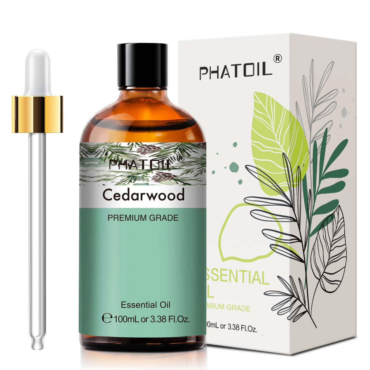 PHATOIL 100ml Premium Essential Oil Sandalwood Lavender Eucalyptus Peppermint Lemongrass Vanilla Aromatherapy Essential Oils