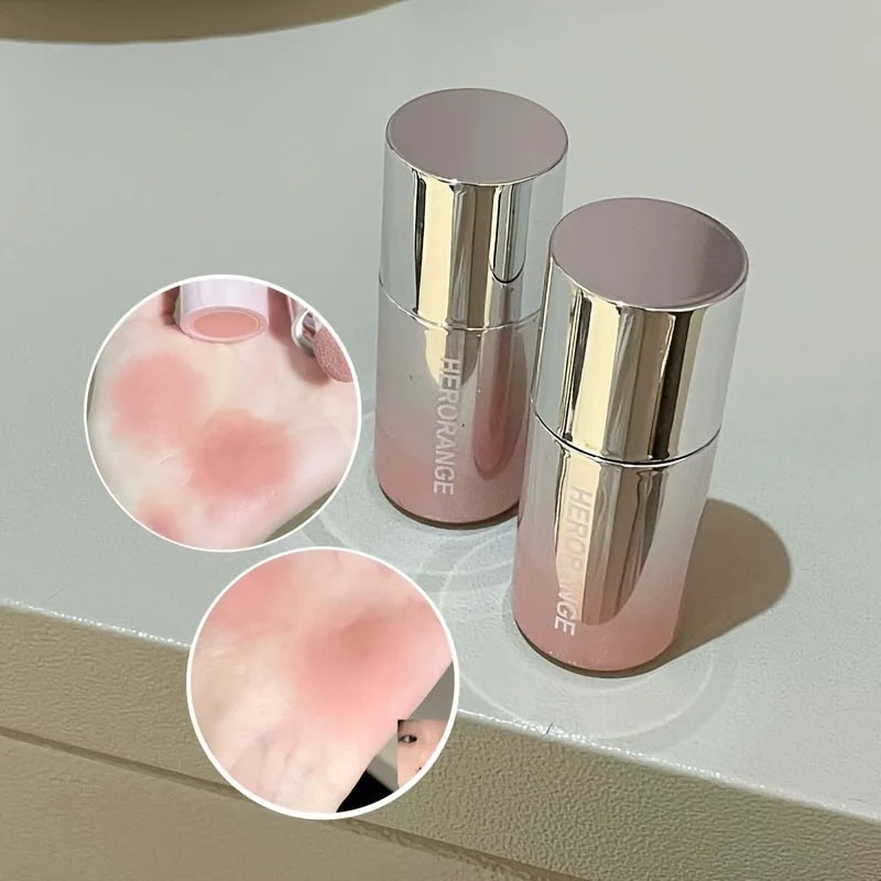 Herorange Liquid Blush Stick with Sponge Tip Waterproof Long Lasting Multi-Use for Lips Cheeks Gift