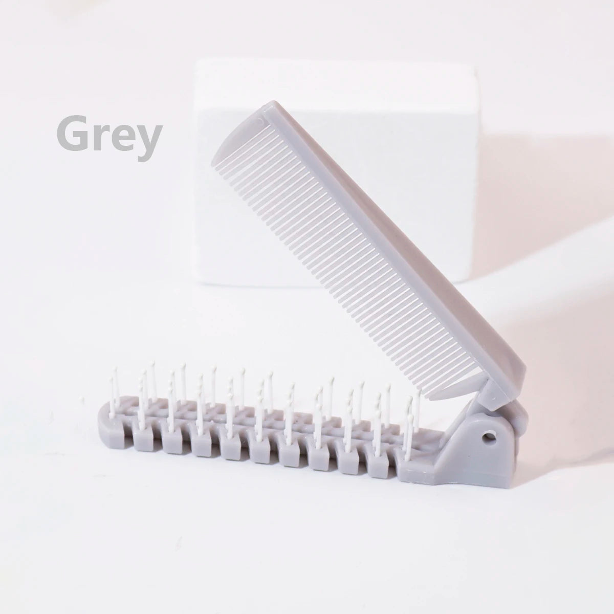 Portable travel folding comb brush anti-static styling massage comb professional hair styling tool Special for real hair wigs