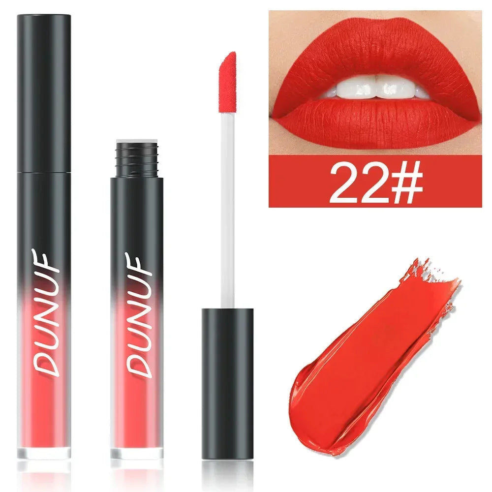 32 Color Lipstick Matte Lasting Lip Gloss Moisturizing Non-stick Cup Halloween Party Purple Blue Black Highly Pigments Lip Glaze