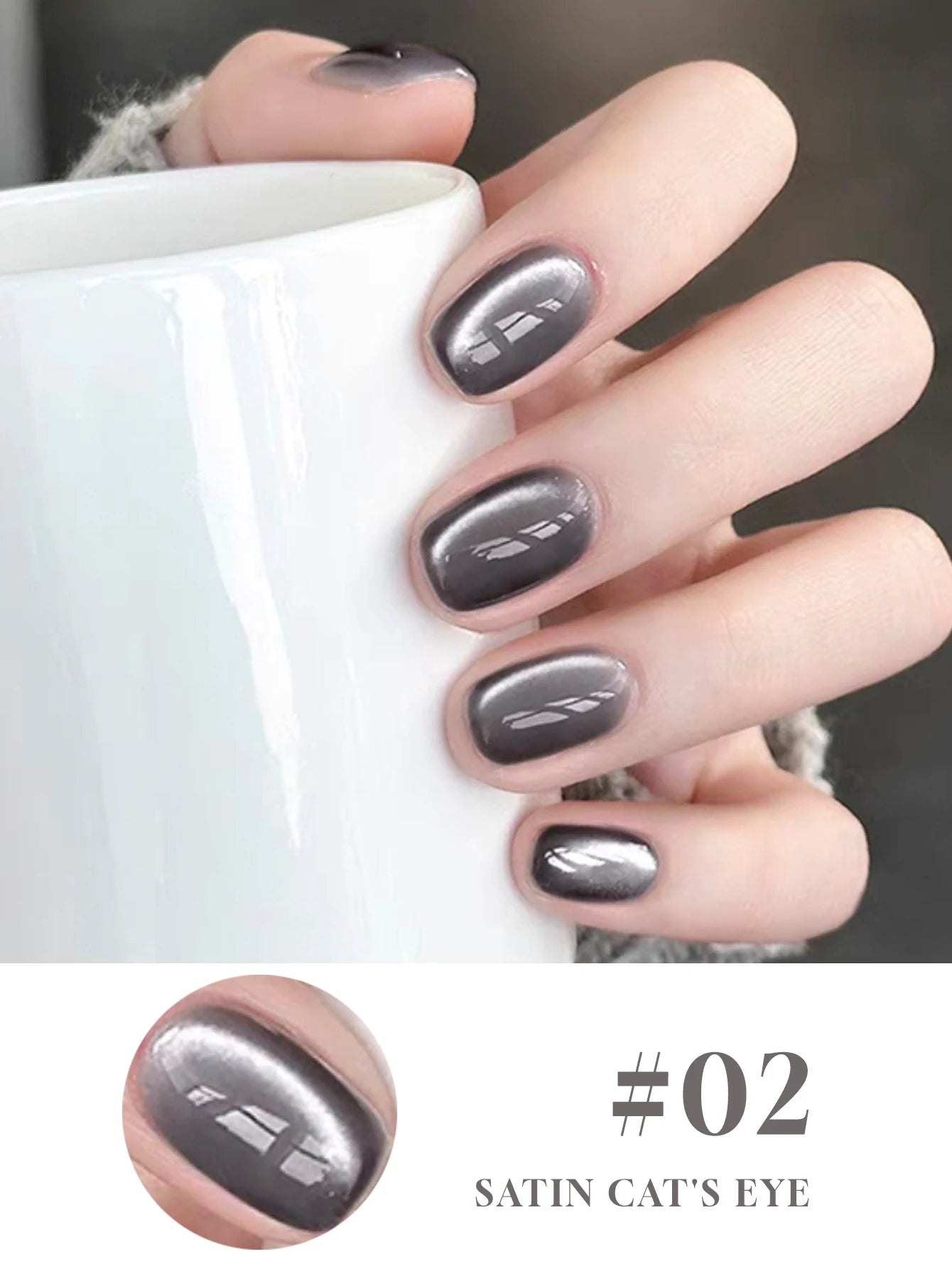 10PCS Romantic Pop Cat Eye Gel Nail Polish Popular White High Density Magnetic Powder Mirror Glass Bead Nail Gel Beauty Supplies