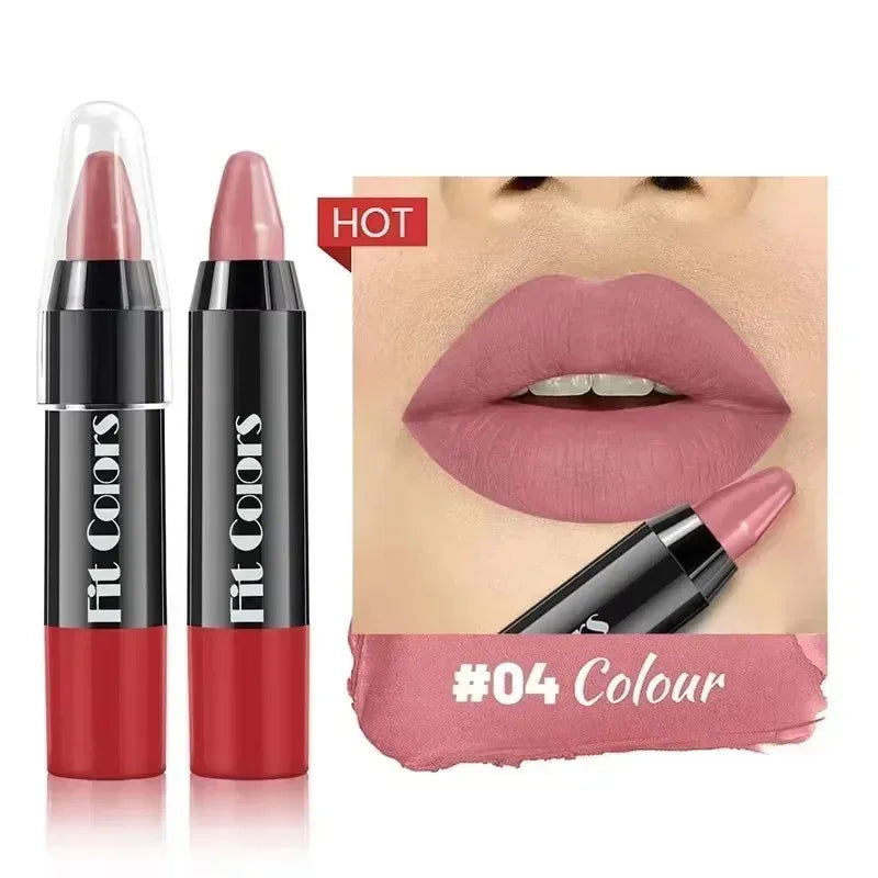 Easy Coloring Gloss Lipstick Lasting Waterproof Matte Crayon Lip Gloss Stick High Pigmented Moisturizing Lip Liner Pen Makeup