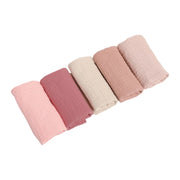 5Pcs Baby Wipes Cloths Handkerchief Square Drool Bibs Washcloths Nursing Towel Baby Wipe Breathable Face Towel for Baby 425F