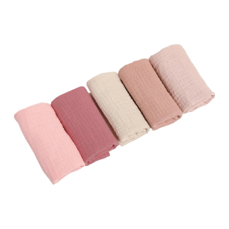 5Pcs Baby Wipes Cloths Handkerchief Square Drool Bibs Washcloths Nursing Towel Baby Wipe Breathable Face Towel for Baby 425F