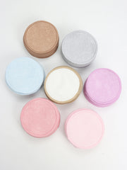 Bamboo Fiber Makeup Remover Pads Are Packed in 6/12/24 Pieces They Are Made from a Mixture of Fibers Extracted from Natural Bamboo.