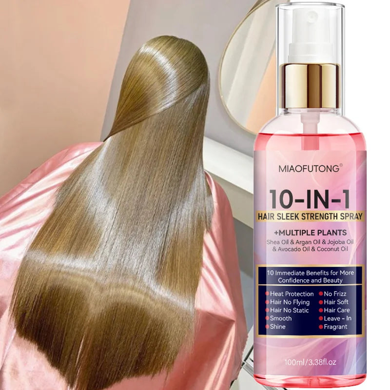 Instant soft 10 in 1 hair care spray - wash free hair retention conditioner, fast, soft and moisturizing, heat damage prevention