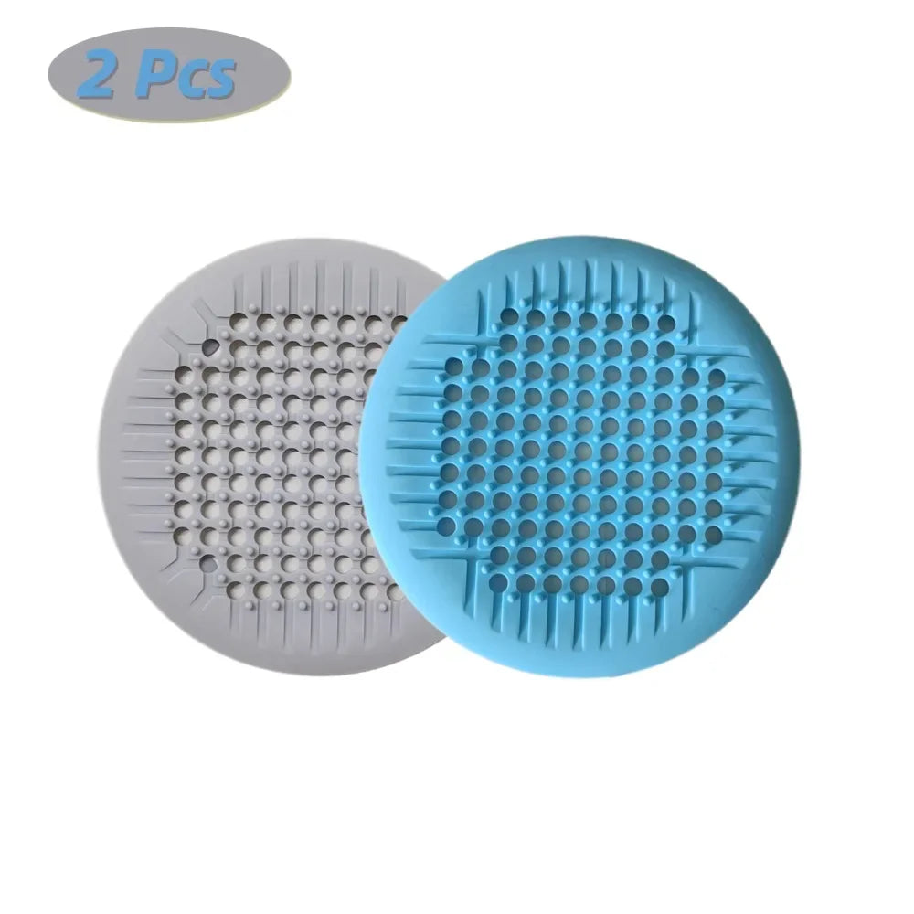 1/2/4Pcs Shower Drain Hair Catcher Drain Cover Bathroom Tub with Suction Cup 5.5 Inches Silicone Sink Strainer Suit for Bathtub