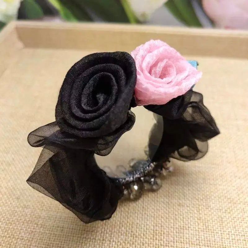Women Lace Hair Scrunchies  Bow Hair Fantaisie Tie High Elasticity