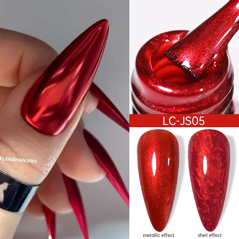 LILYCUTE 7ML Auroras Glitter Thermal Gel Nail Polish Temperature Color Changing Semi Permanent Soak Off Nail Art UV Gel Varnish