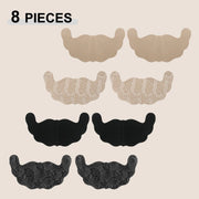 8 Pair U Shape Lift Up Chest Pad for Women Sexy Lace Breastable Self Adhesive Breast Petals New Invisible Disposable Chest Paste