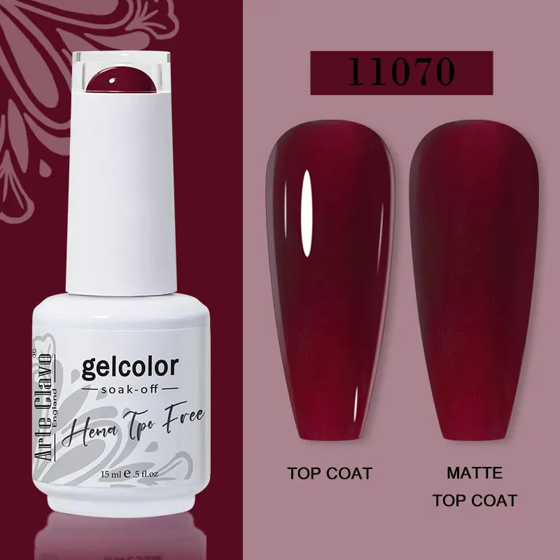 Arte Clavo 116Colors Gel Nail Polish 15ml Colorful Gel Semi Permanent Soak Off UV Gel Nail Art DIY Design Varnishe Nail Supplies