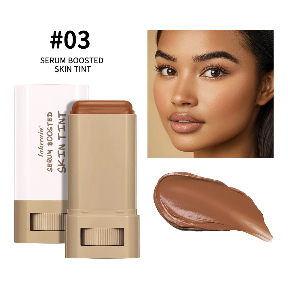 Lakerain Solid Tinted Moisturizing SerumB, Weightless, Breathable, Second-Skin Feel, Beauty Balm Serum Boosted Skin Tint Makeup