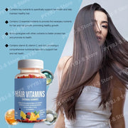 60 Count Hair Vitamin Gummie with 500mg Biotin and Multivitamin Promote Healthy Hair & Nail Growth Daily Nutritional Supplement