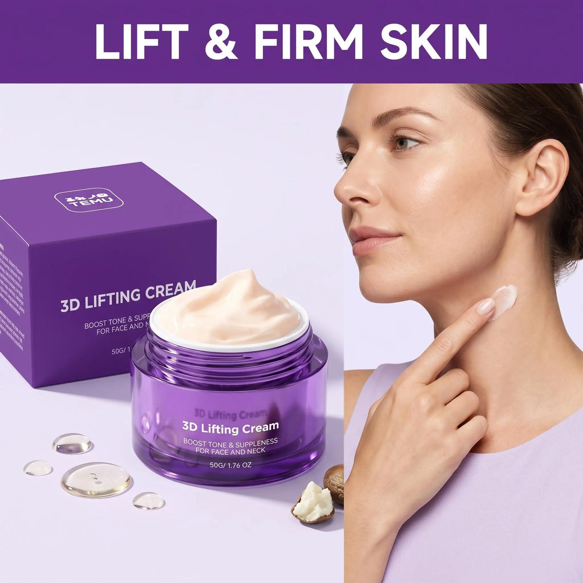 3D Lifting Night Cream Korean Probiotic Anti-Aging Moisturizer For Face Neck Reduce Wrinkles Hydrating Daily Facial Care Cream