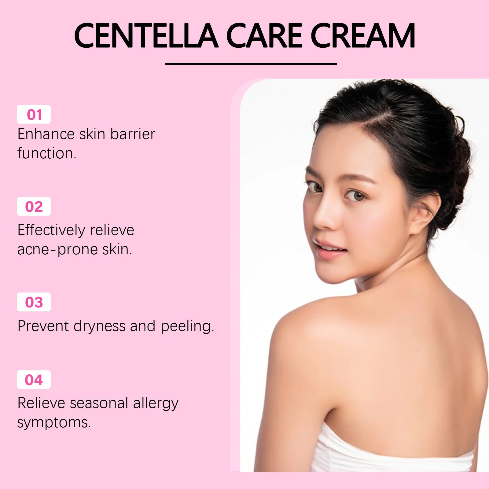 Centella Asiatica Soothing Cream Hydrating Face Moisturizer Calming Sensitive Skin Nourishing Redness Repair Acne Removal Cream