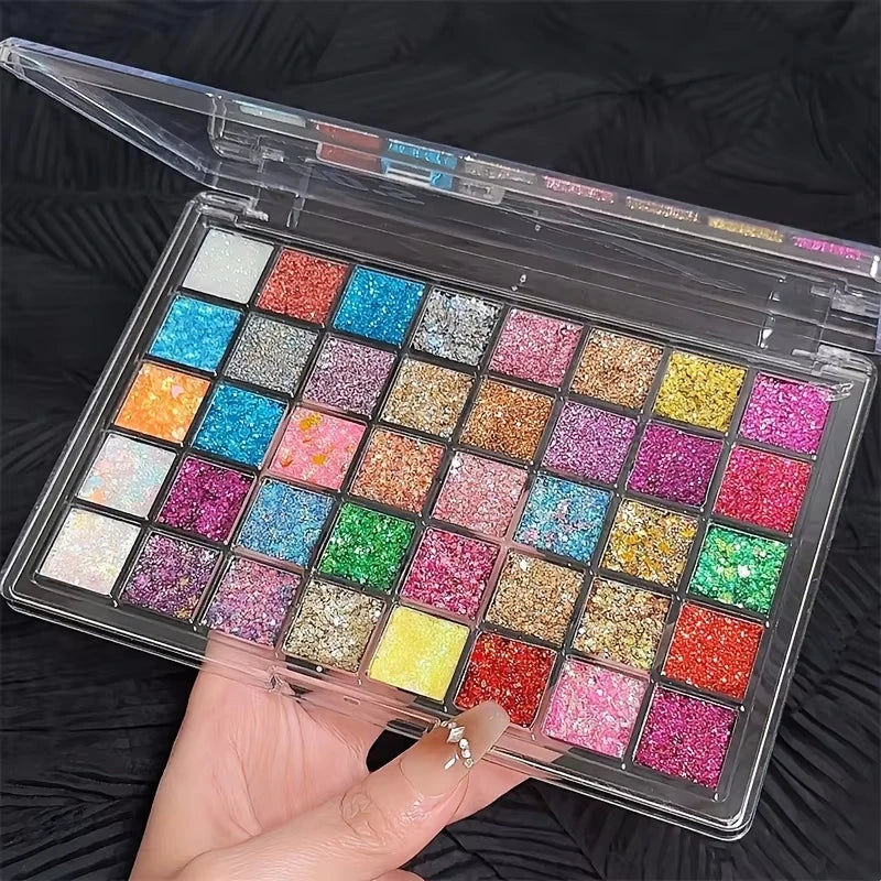 40 Colors Eyeshadow Palette - Matte & Glitter Eye Makeup,High Pigmentation Blendable Creamy Texture,Long-Lasting Eye Makeup