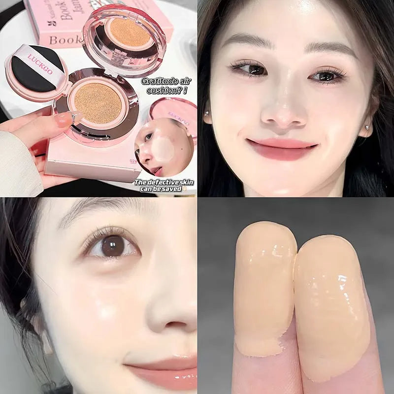 Korean Hydrating Air Cushion BB Cream Concealer Light Natural Foundation Moisturizing Lasting No Stuck Waterproof and Sweatproof