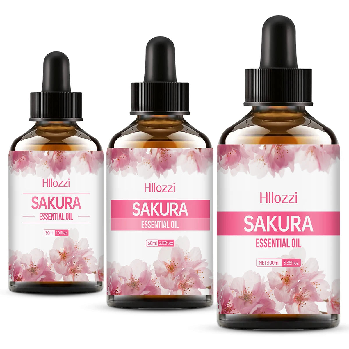 100ml/60ml/30ml Cherry Blossom Essential Oil is suitable for facial skin care, body care, aromatherapy, aromatherapy essential o