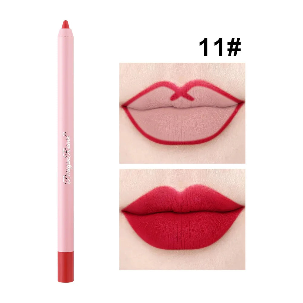 Waterproof Matte Lip Liner in Bean Paste Color, Lip Plumping Lipstick Pen, Non-Fading Lip Liner, Waterproof and Sweat-Proof Long-Lasting Matte Lip Liner, One-Second Plump Lip Lipstick Pen