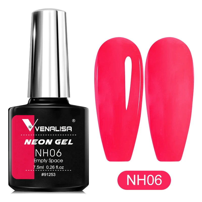 VENALISA NEW 7.5ml Neon Summer Nail Gel Polish Color Nail Lacquer SoakOff UV LED Colorful Long Lasting CANNI Nail Varnish Polish