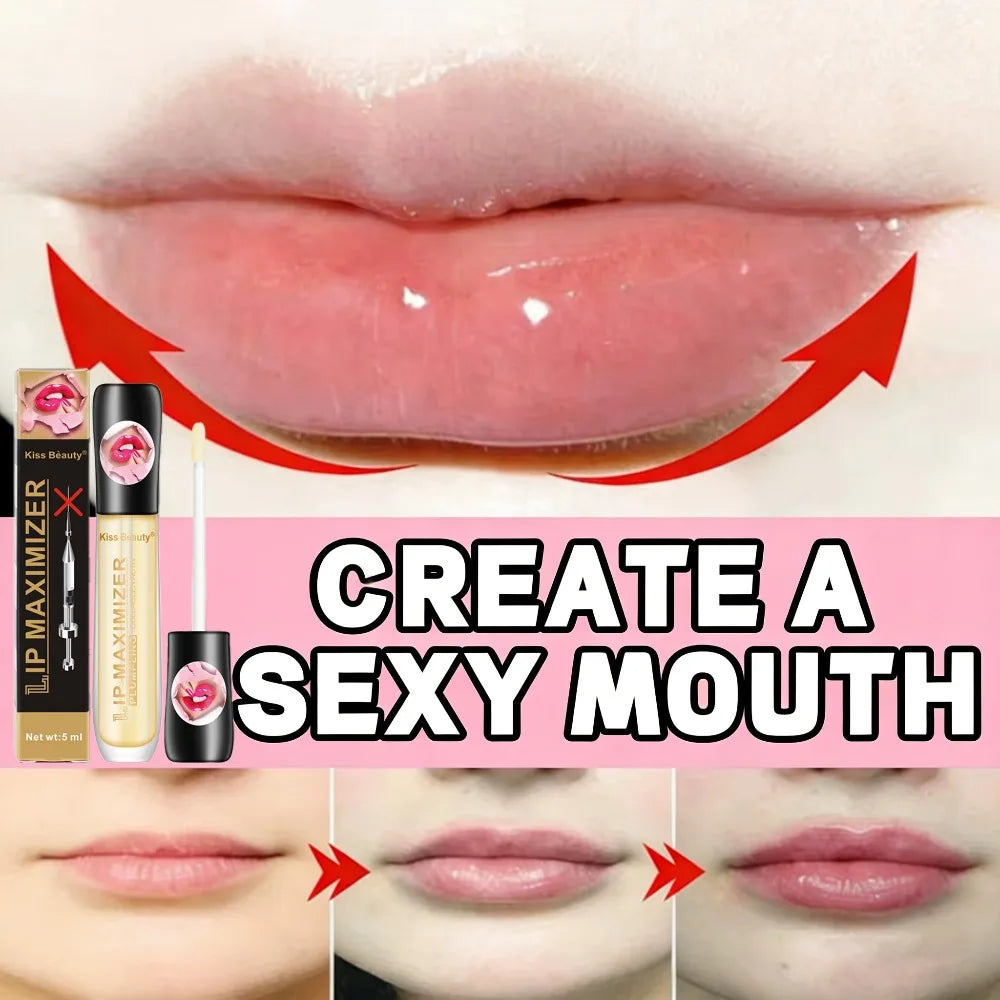 Long Lasting Lip Plumper Oil Serum Instant Volumising Essence Oil Moisturize Repair Lip Fine Lines Increases Elasticity Sexy Lip