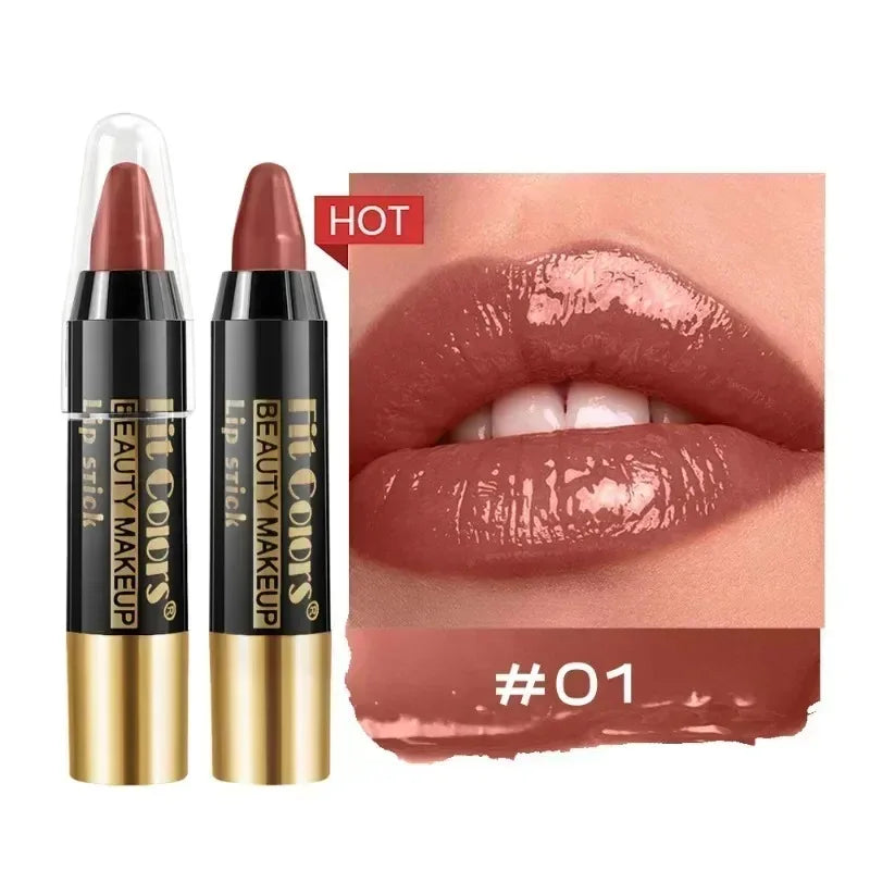 Easy Coloring Gloss Lipstick Lasting Waterproof Matte Crayon Lip Gloss Stick High Pigmented Moisturizing Lip Liner Pen Makeup