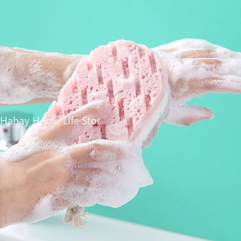 New Sponge Bath Ball Shower Rub Body Exfoliation Massage Brush Scrubber Tool Sponge Bathroom Accessory Supply Brush Home  Brush