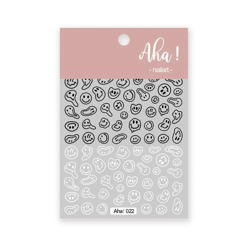 3D Yellow Smile Nlail Art Stickers Nail Decals for Nails Smile Face Manicure Japanese Design DIY Cute Nail Decals Accessories