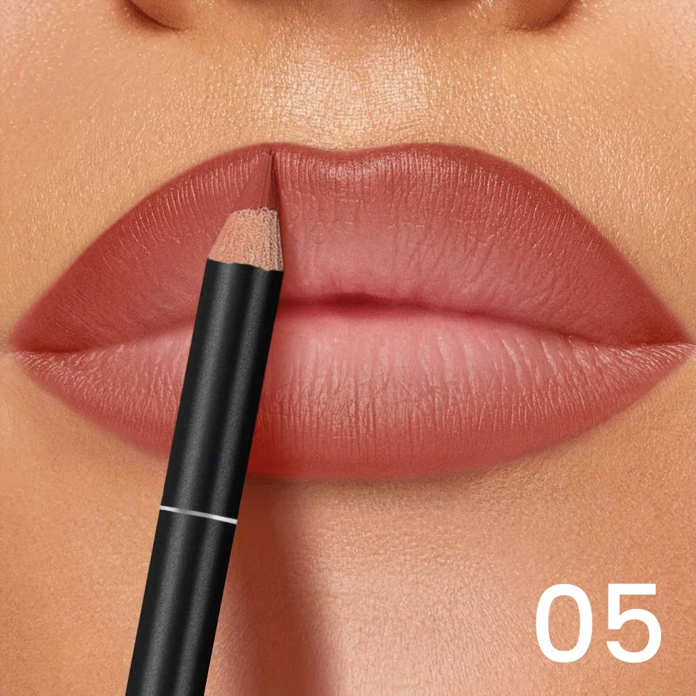 Ultra-Long Lasting Matte Lip Liner Pen, Smudge-Proof & Clump-Free, Full Lip Makeup Effect, Waterproof Lip Pencil