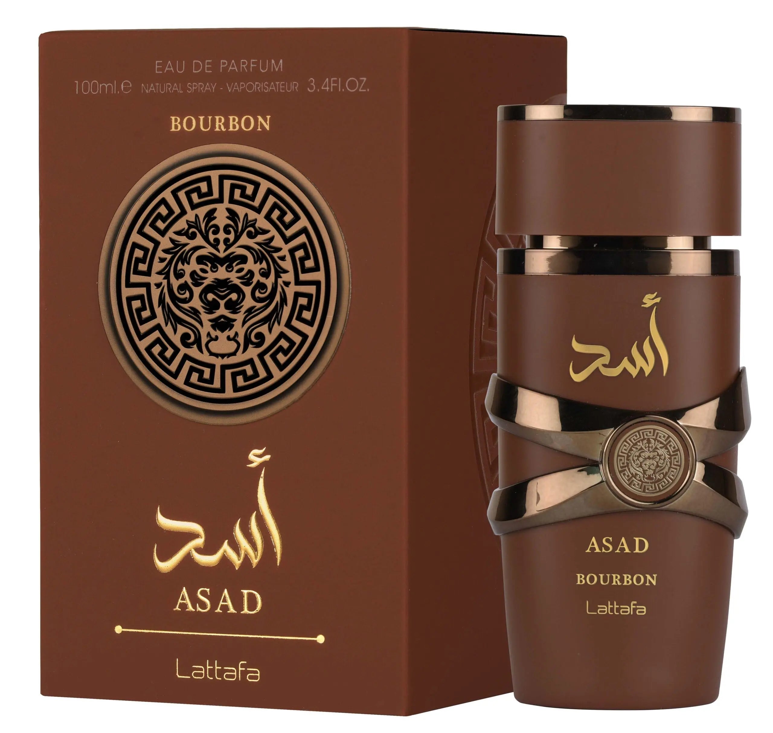 Lattafa Asad Bourbon for Unisex Eau De Parfum Spray 3.4 Ounce 100 Ml for Unisex