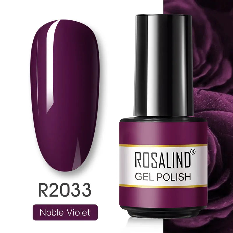 ROSALIND Gel Nail Polish Matte Base Top Coat For Soak Off Gel Polish UV LED Gel Semi Permanent Varnishes Design Nail Art