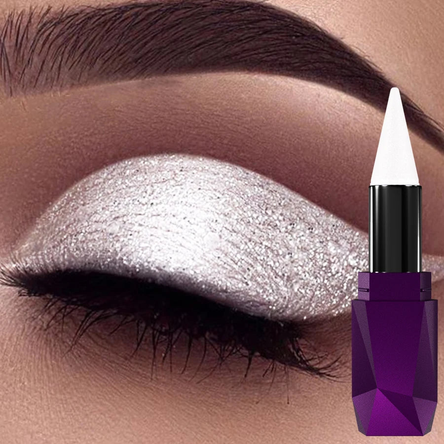 25 Color 1PC Pearl Eyeshadow Stick Waterproof Long Lasting Glitter & Matte Color Eye Shadow Makeup Face Highlight Cosmetics Gift